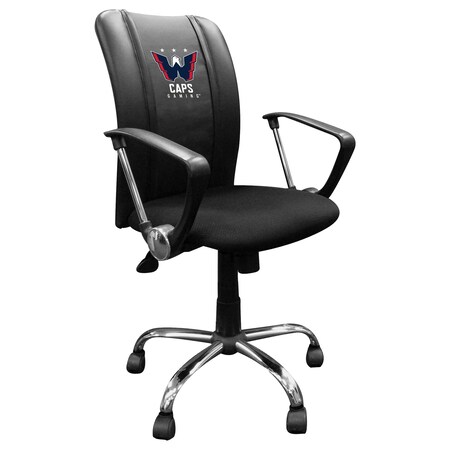 Dreamseat Curve Task Chair with Washington Capitals Gaming Primary Logo XZOCCURVE-PSNHL43045